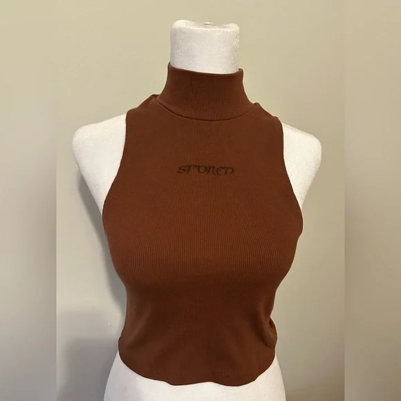 ‘Spoiled’ Brown Crop Top - Picture 2 of 2